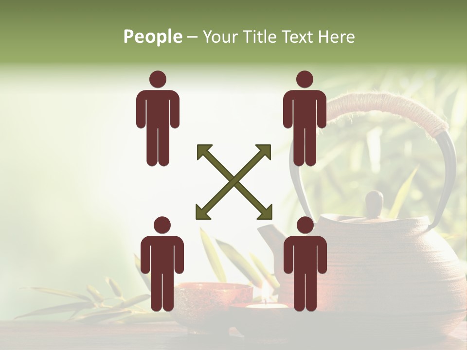 Teaset Candle Burning PowerPoint Template