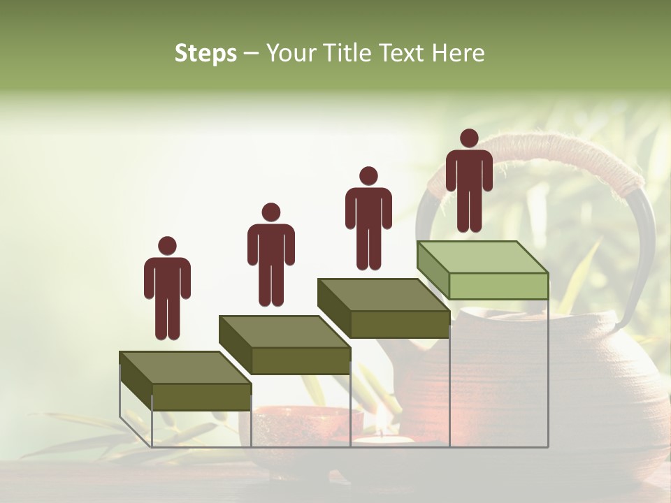 Teaset Candle Burning PowerPoint Template