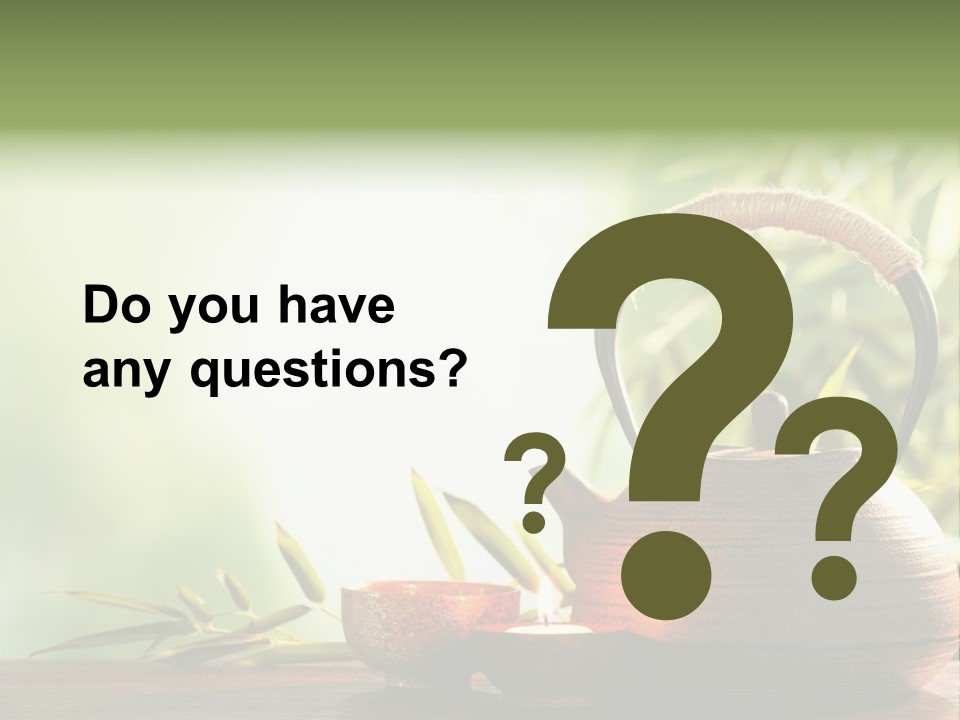 Teaset Candle Burning PowerPoint Template