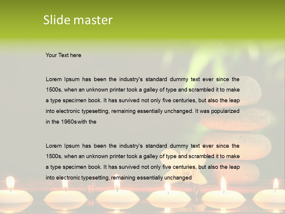 Peace Flower Leaf PowerPoint Template
