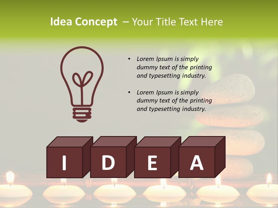 Peace Flower Leaf PowerPoint Template