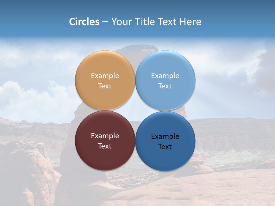 Scene Desert Clouds PowerPoint Template