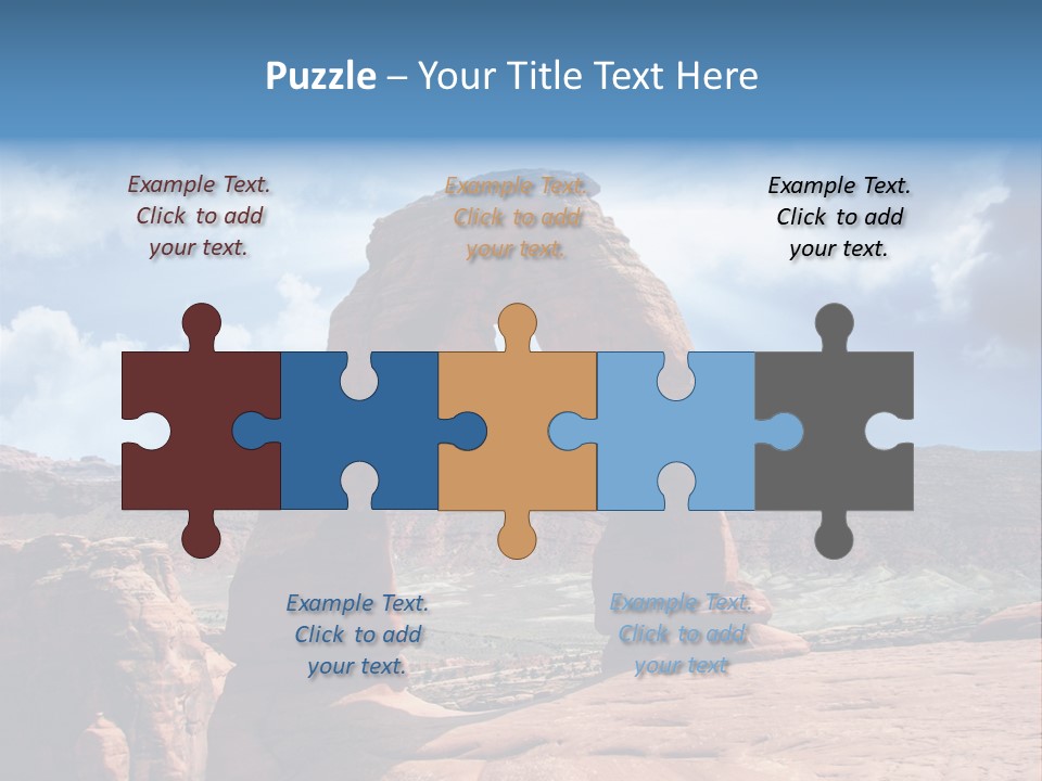 Scene Desert Clouds PowerPoint Template