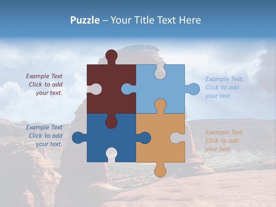 Scene Desert Clouds PowerPoint Template