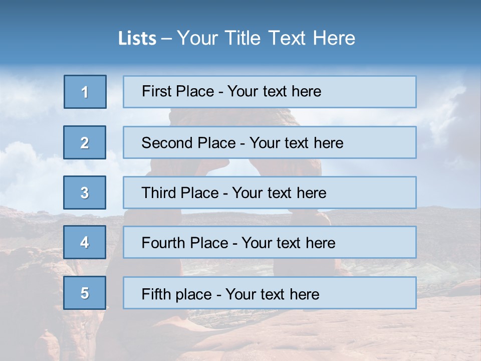 Scene Desert Clouds PowerPoint Template