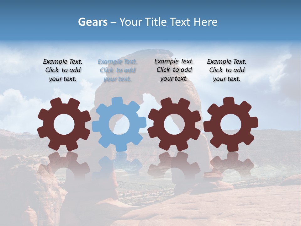 Scene Desert Clouds PowerPoint Template