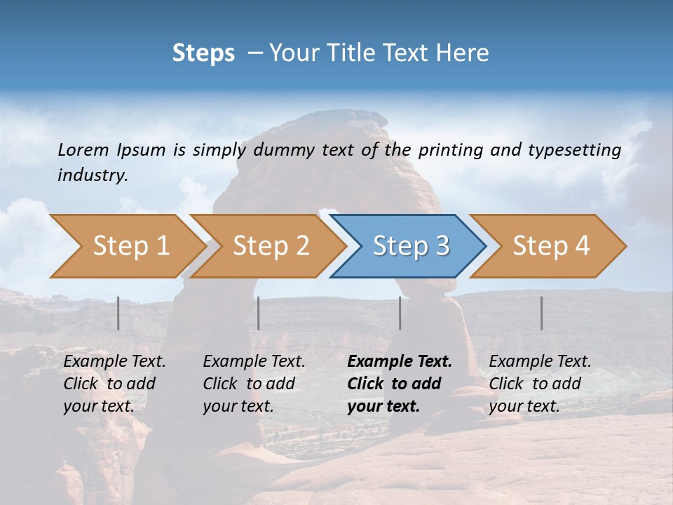 Scene Desert Clouds PowerPoint Template
