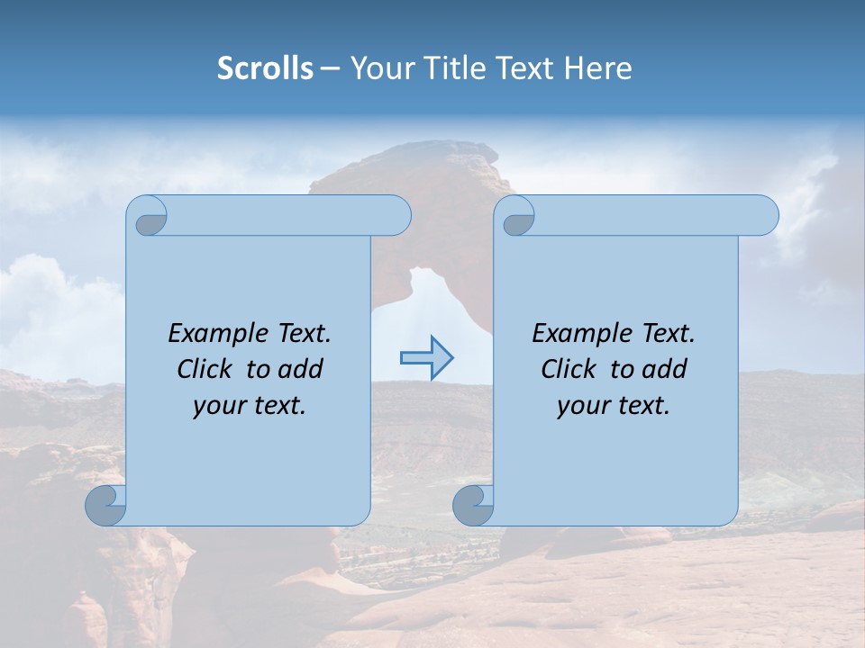 Scene Desert Clouds PowerPoint Template