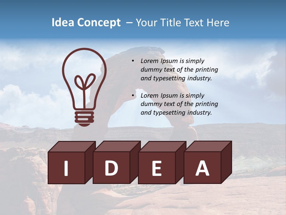 Scene Desert Clouds PowerPoint Template