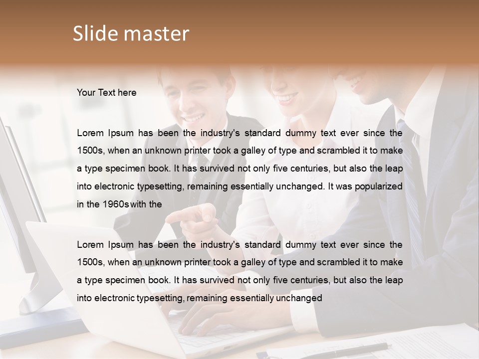Report Pen Suit PowerPoint Template