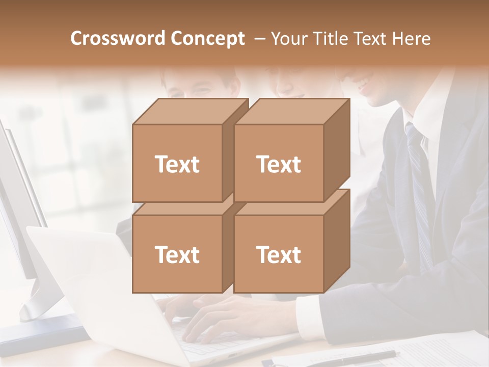 Report Pen Suit PowerPoint Template