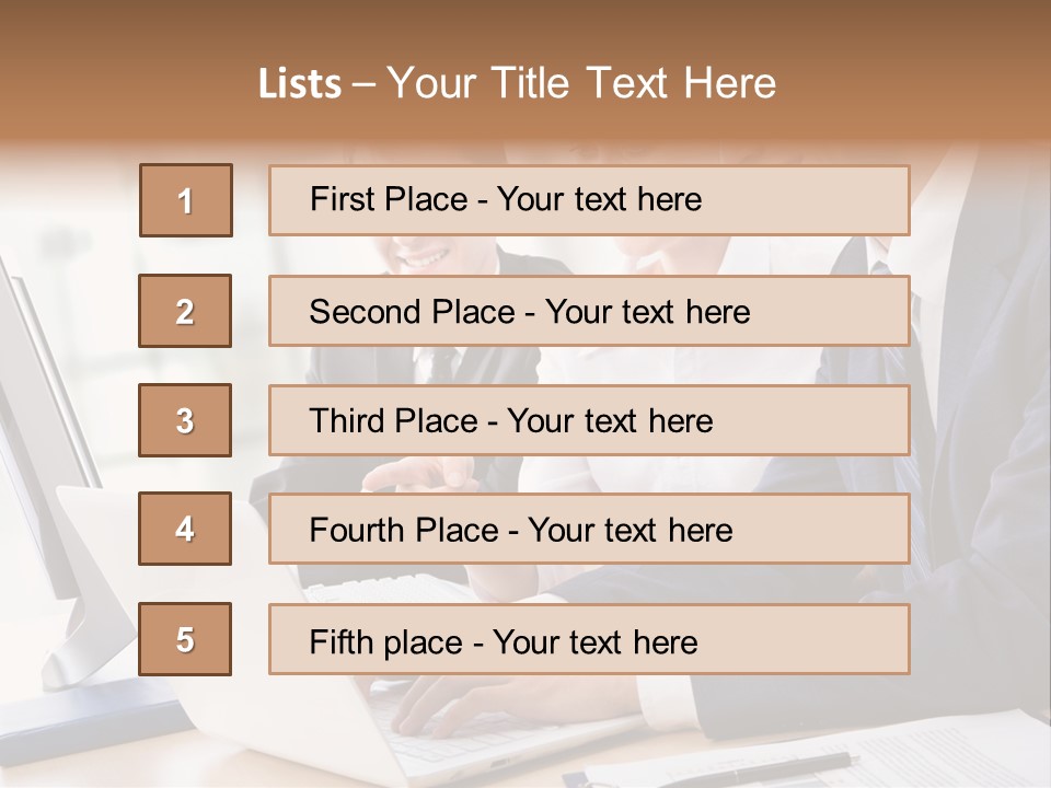 Report Pen Suit PowerPoint Template
