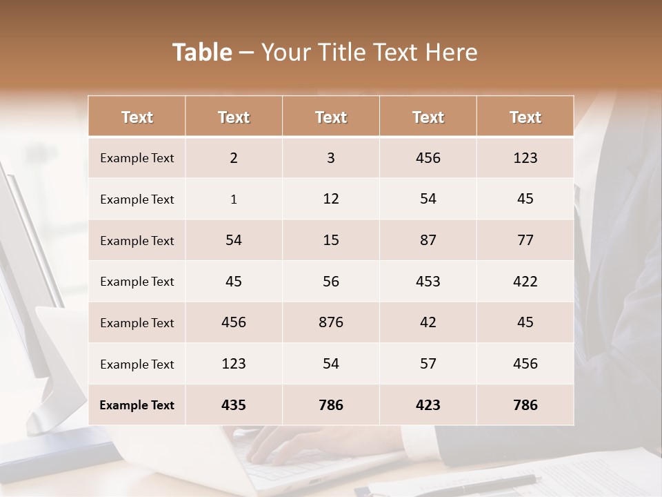 Report Pen Suit PowerPoint Template