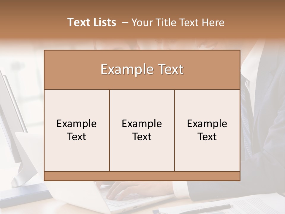 Report Pen Suit PowerPoint Template