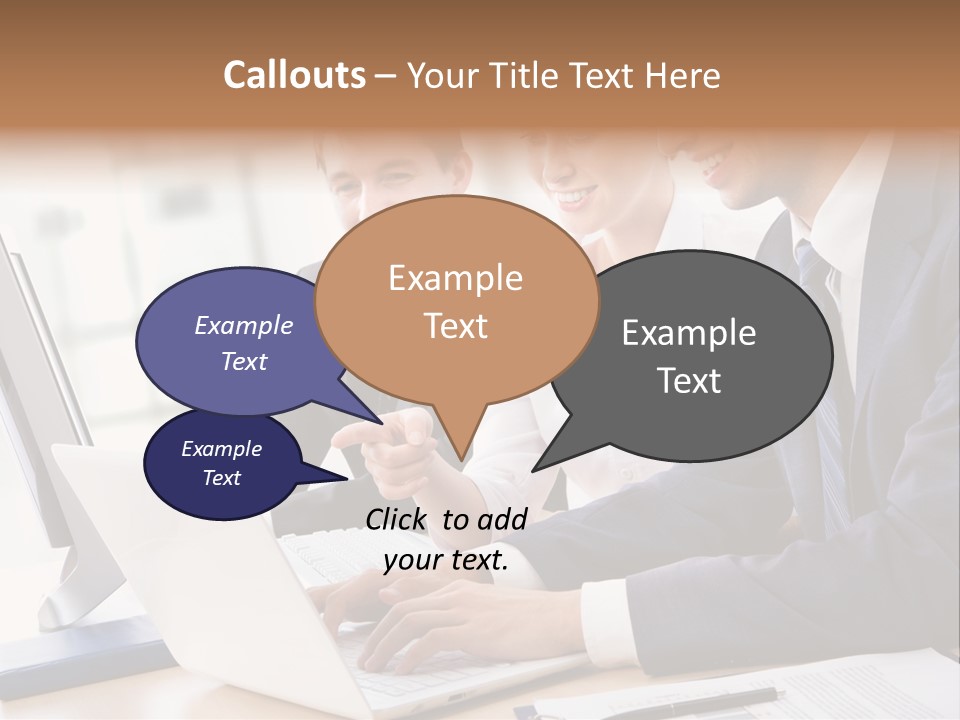 Report Pen Suit PowerPoint Template