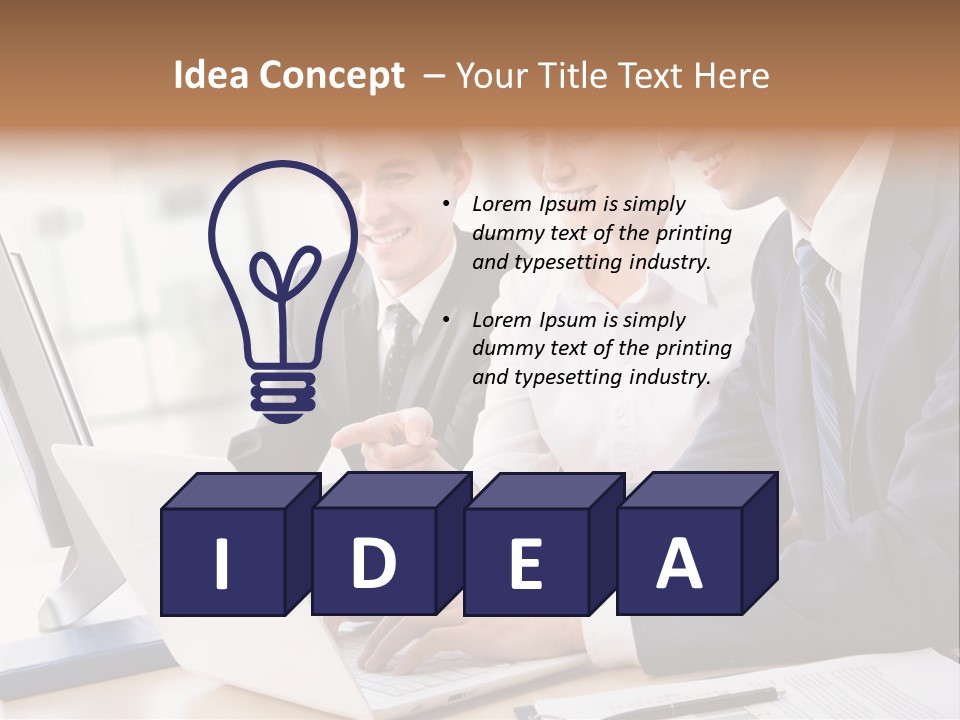 Report Pen Suit PowerPoint Template