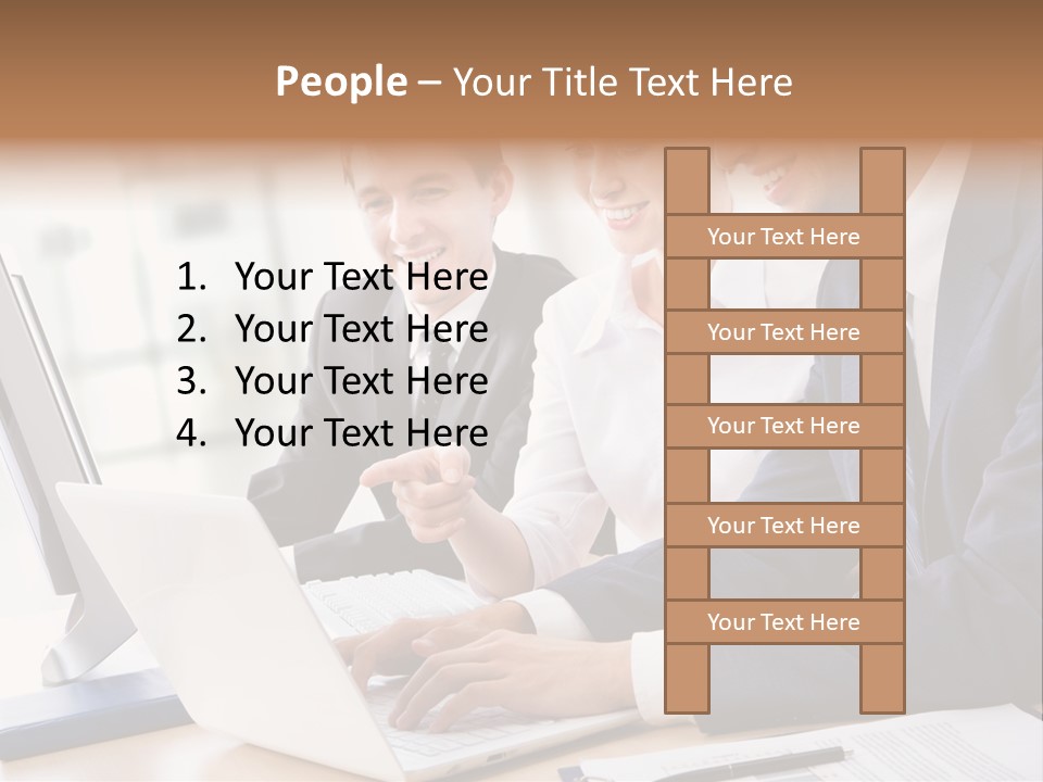 Report Pen Suit PowerPoint Template