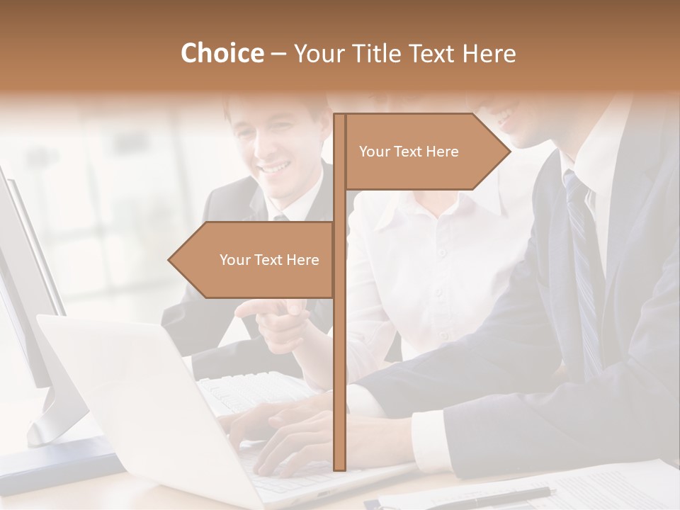 Report Pen Suit PowerPoint Template