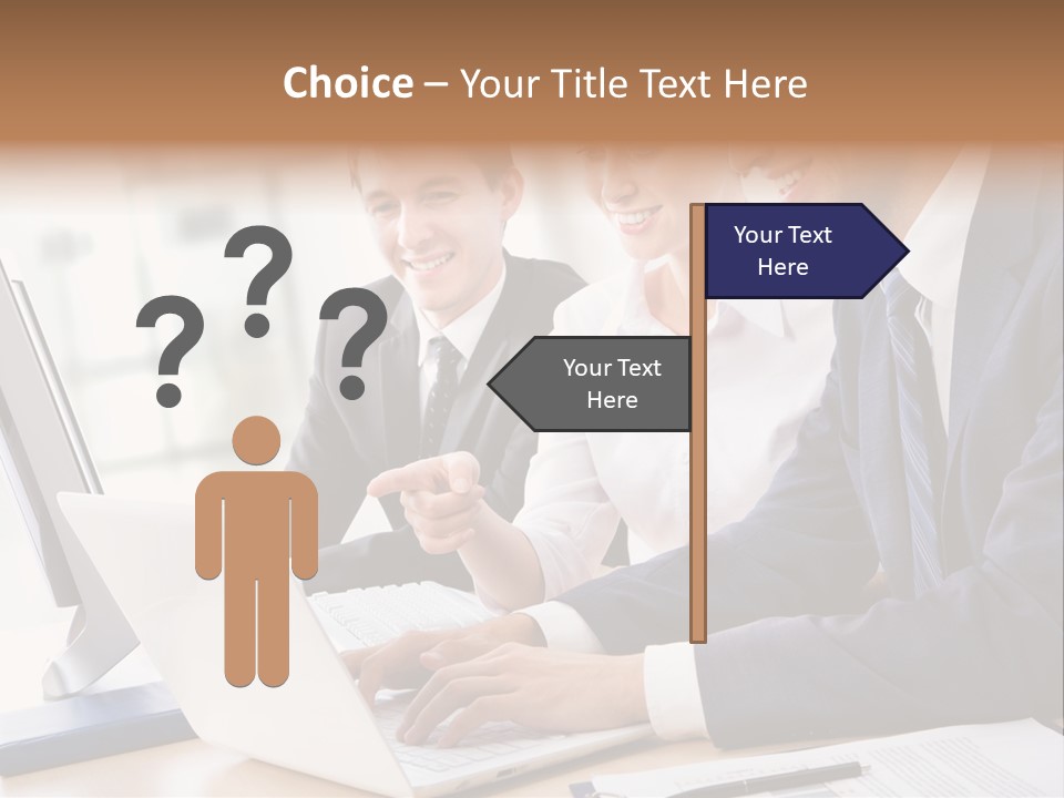 Report Pen Suit PowerPoint Template