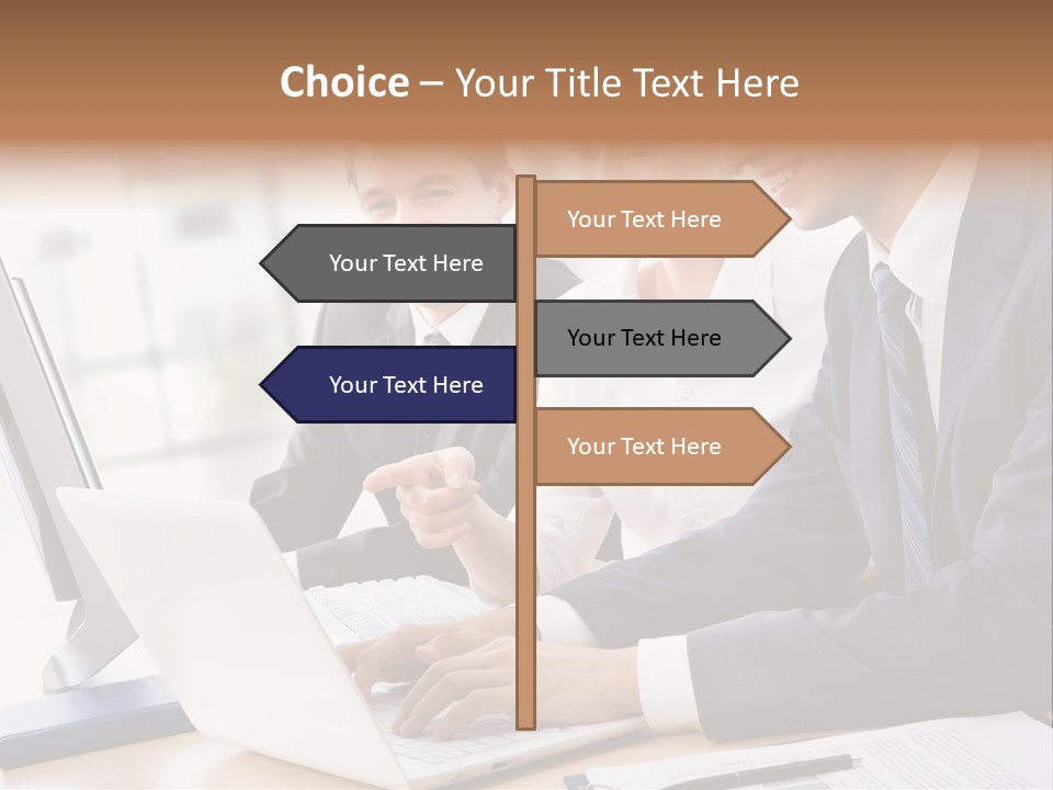Report Pen Suit PowerPoint Template