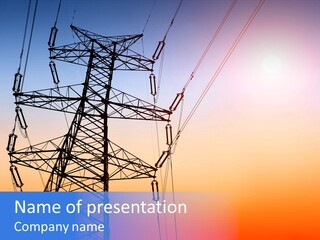 Transmission Voltage Station PowerPoint Template