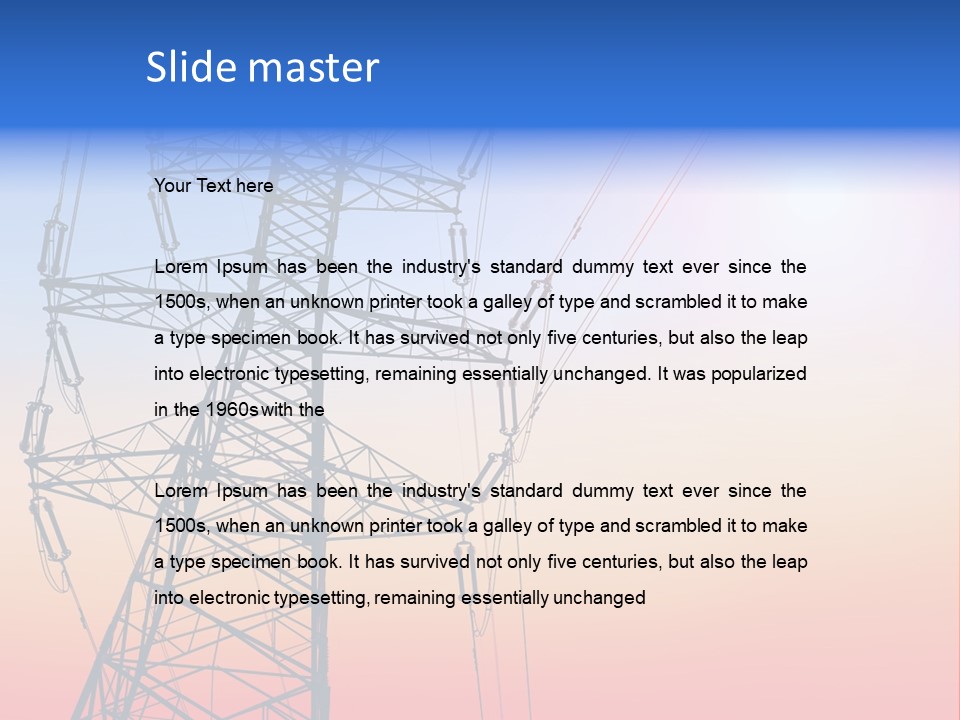 Transmission Voltage Station PowerPoint Template