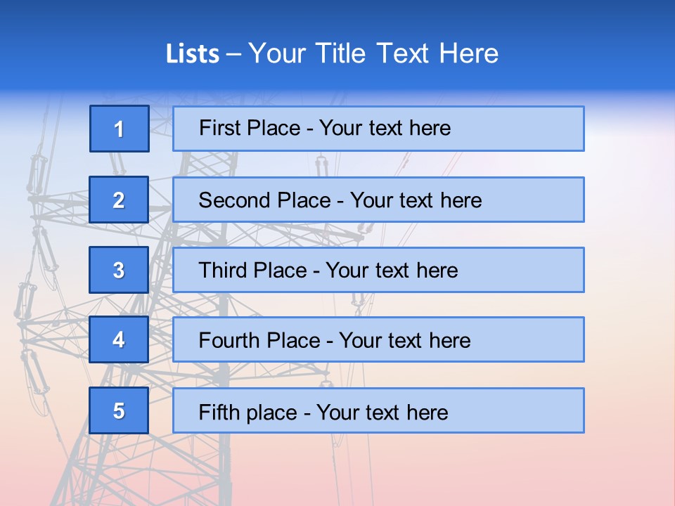 Transmission Voltage Station PowerPoint Template