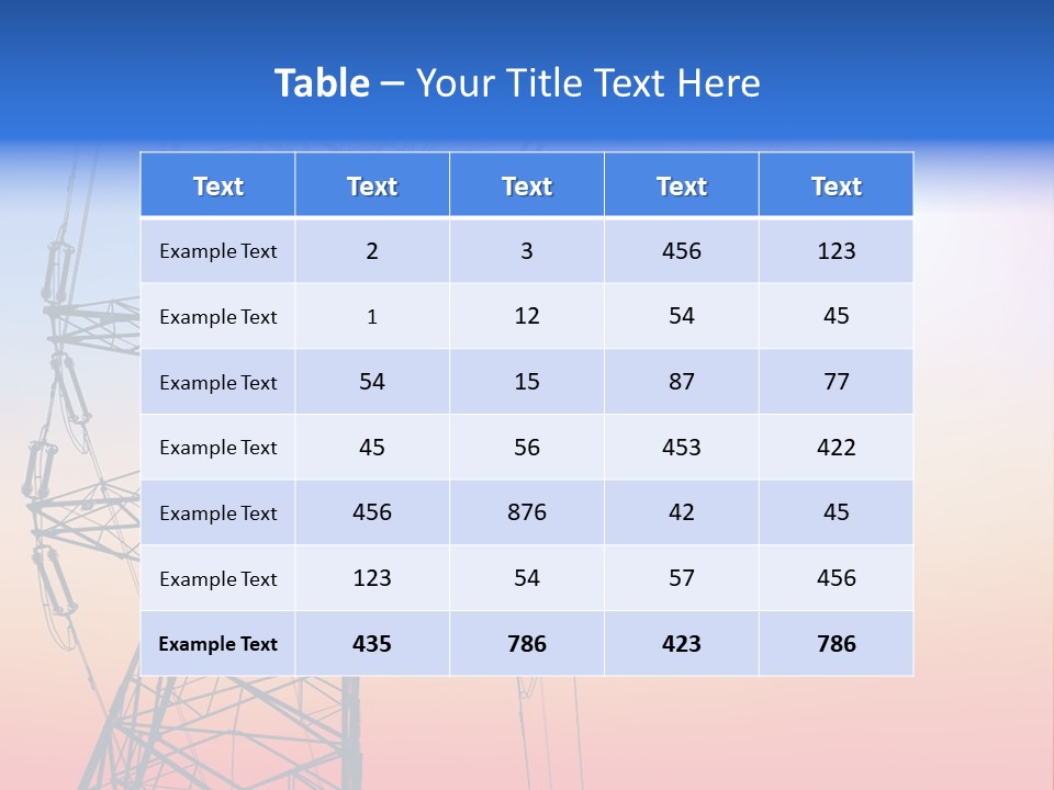 Transmission Voltage Station PowerPoint Template