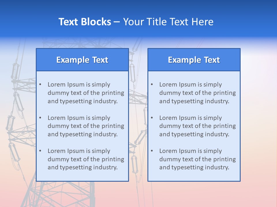 Transmission Voltage Station PowerPoint Template