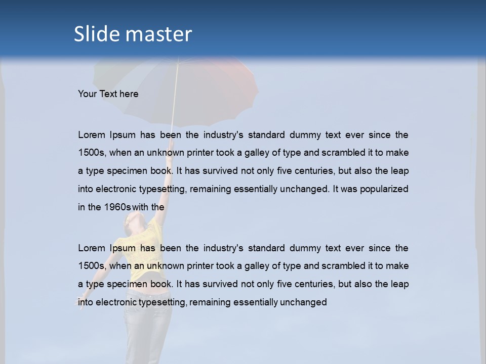 Outdoors High Umbrella PowerPoint Template