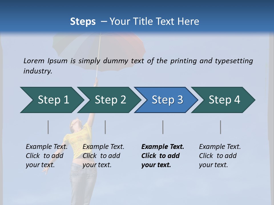 Outdoors High Umbrella PowerPoint Template