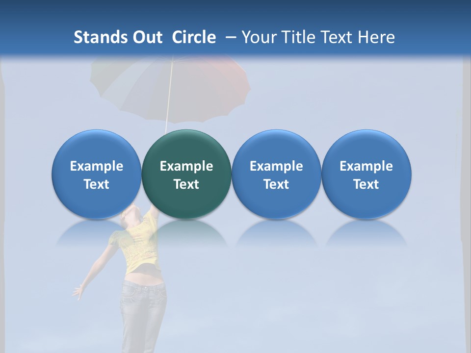 Outdoors High Umbrella PowerPoint Template