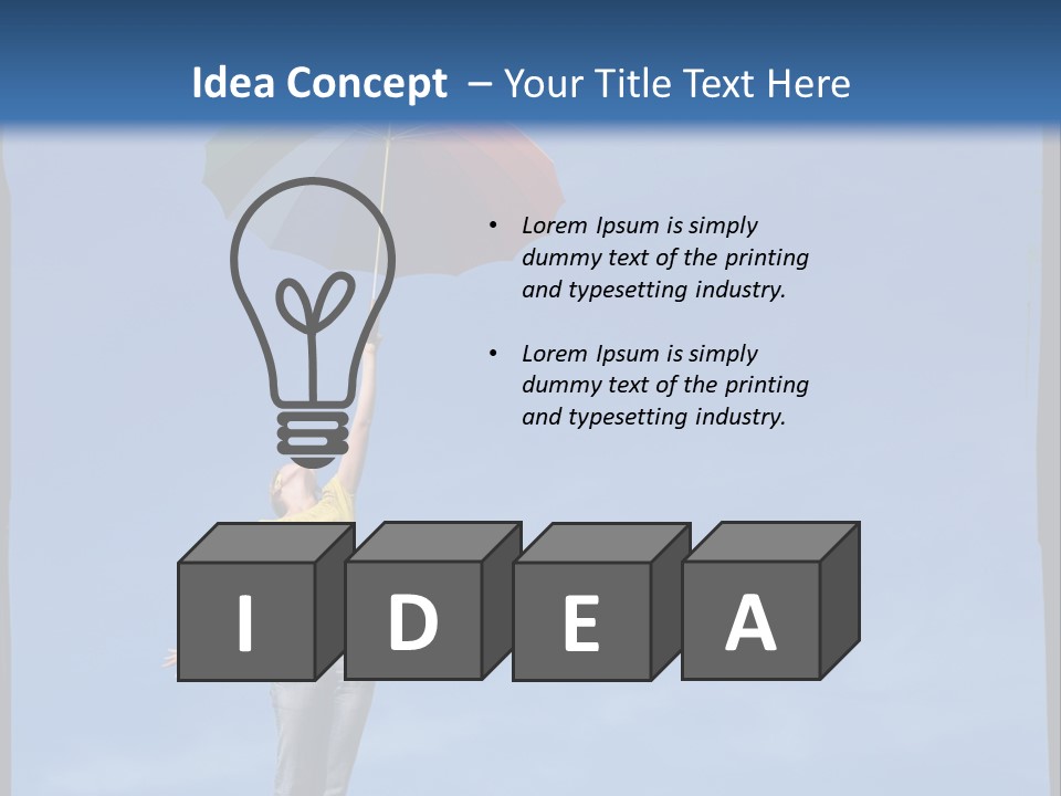 Outdoors High Umbrella PowerPoint Template