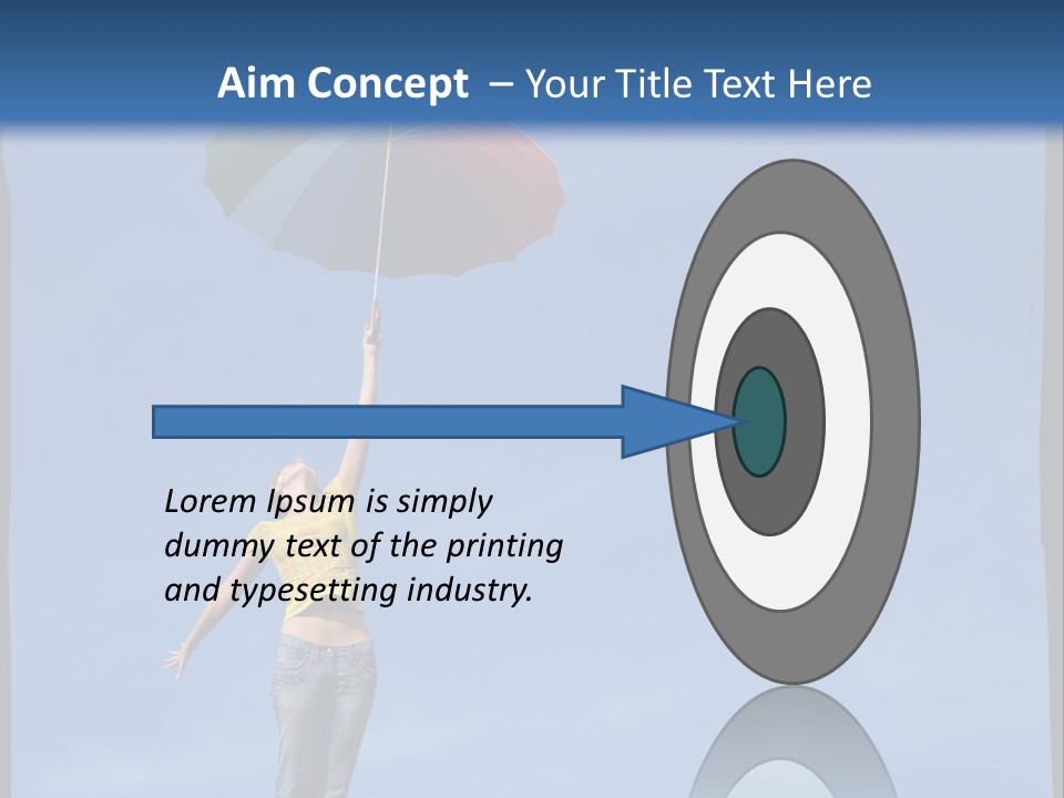 Outdoors High Umbrella PowerPoint Template