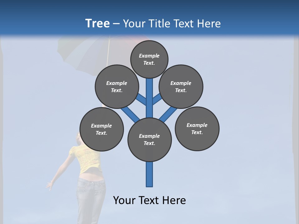 Outdoors High Umbrella PowerPoint Template