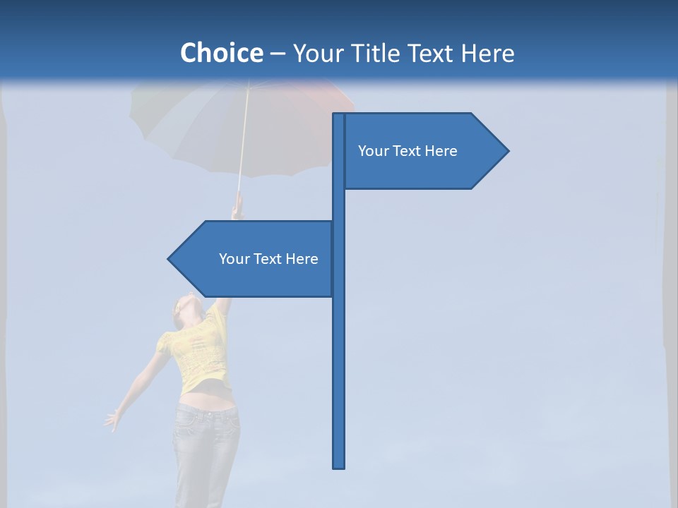 Outdoors High Umbrella PowerPoint Template