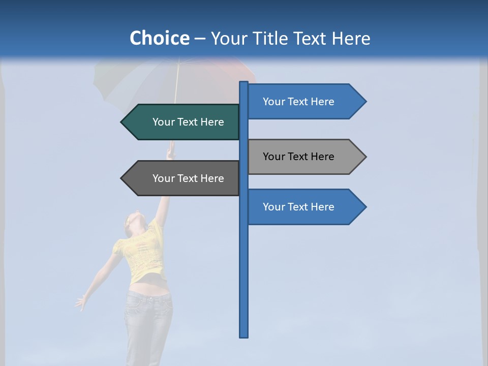 Outdoors High Umbrella PowerPoint Template