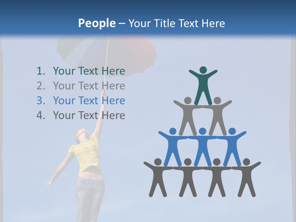 Outdoors High Umbrella PowerPoint Template
