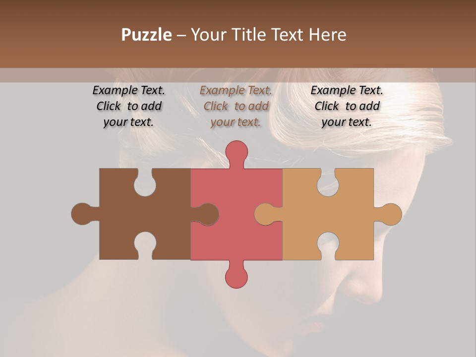 Blonde Hairstyle Beauty PowerPoint Template