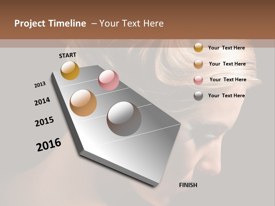Blonde Hairstyle Beauty PowerPoint Template