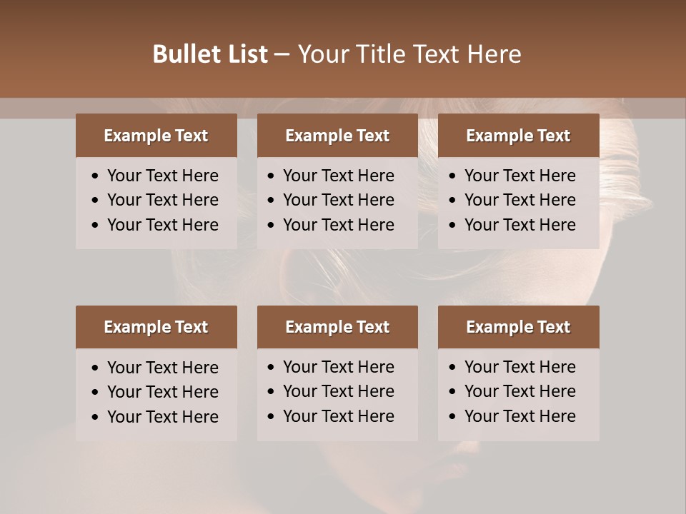 Blonde Hairstyle Beauty PowerPoint Template