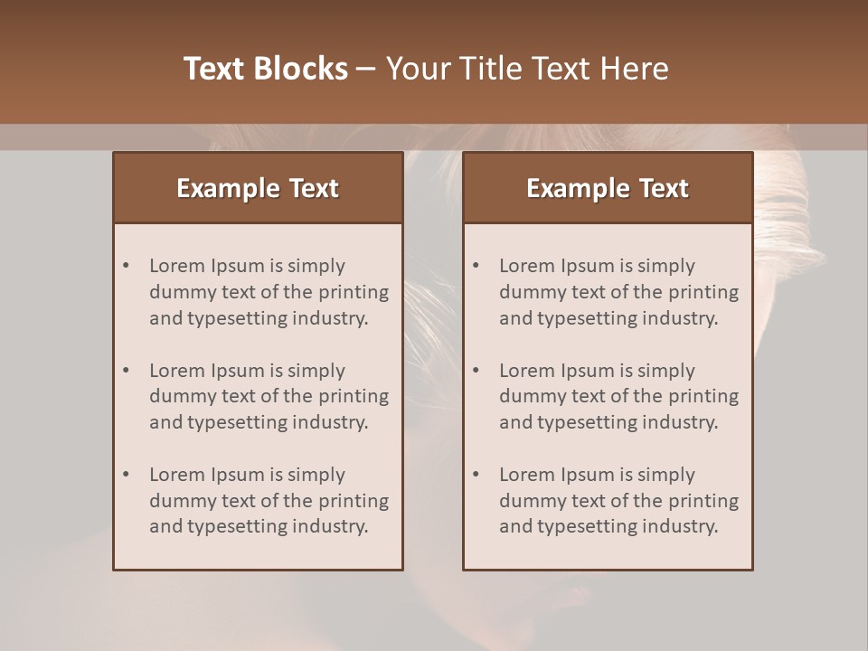 Blonde Hairstyle Beauty PowerPoint Template