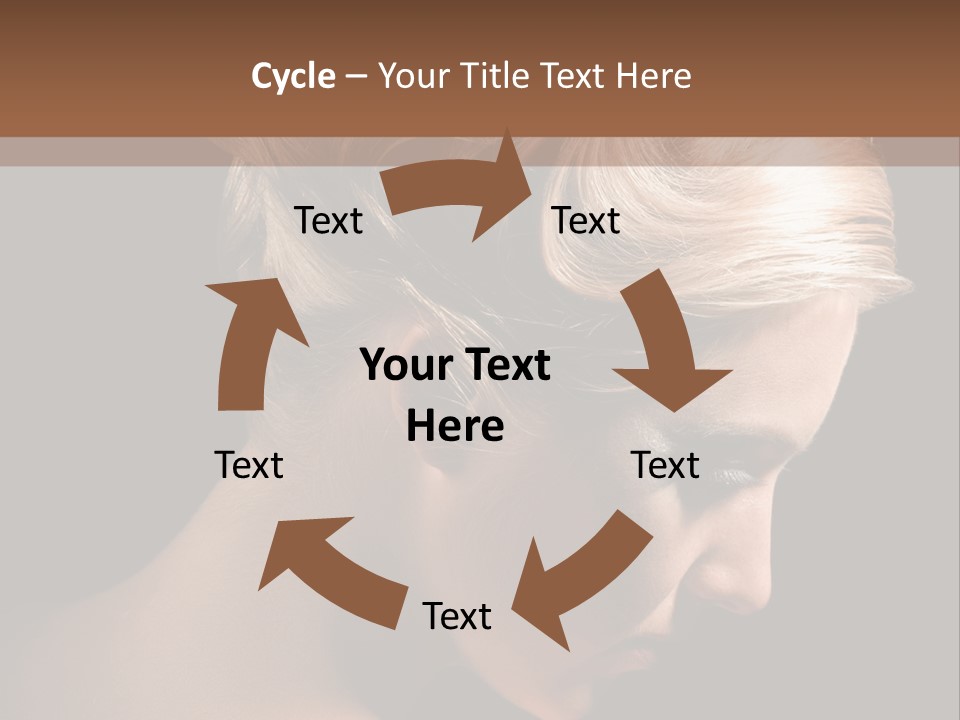 Blonde Hairstyle Beauty PowerPoint Template