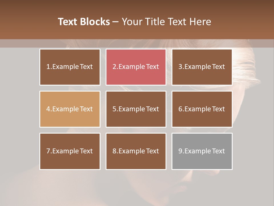 Blonde Hairstyle Beauty PowerPoint Template