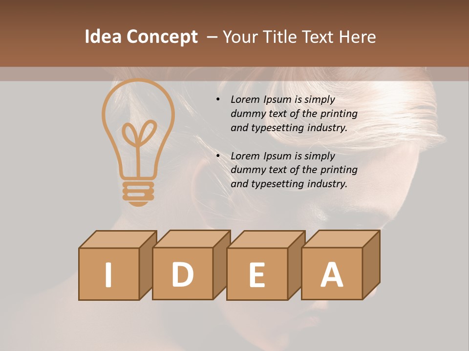 Blonde Hairstyle Beauty PowerPoint Template