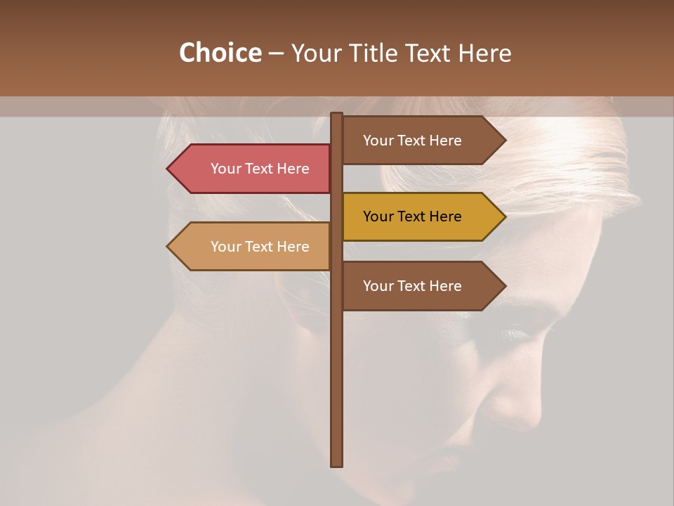Blonde Hairstyle Beauty PowerPoint Template