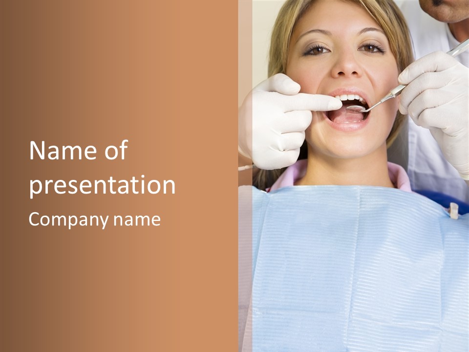 Adults Dentistry Mirror PowerPoint Template