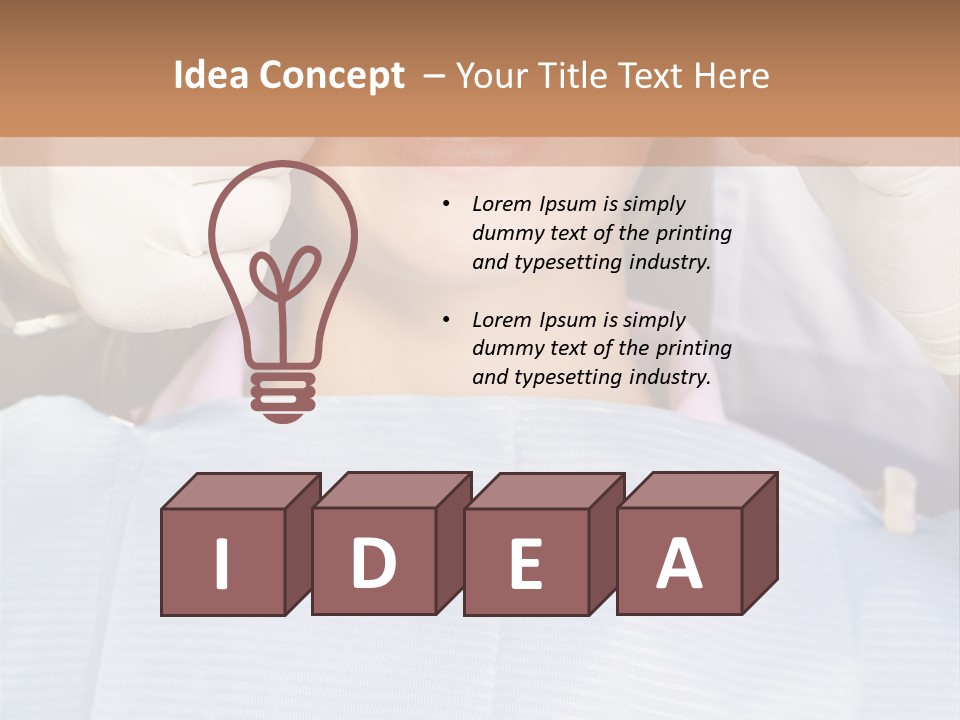 Adults Dentistry Mirror PowerPoint Template