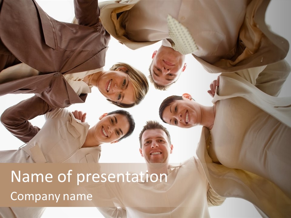 Group Cooperation Young PowerPoint Template