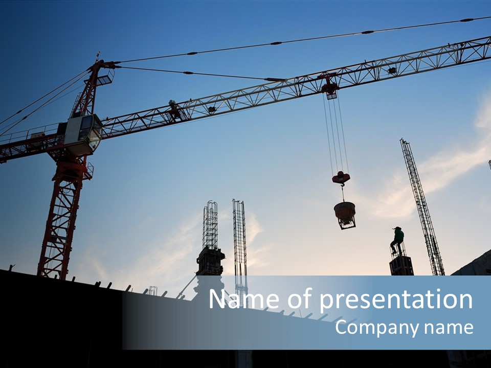 Site Real Crane PowerPoint Template